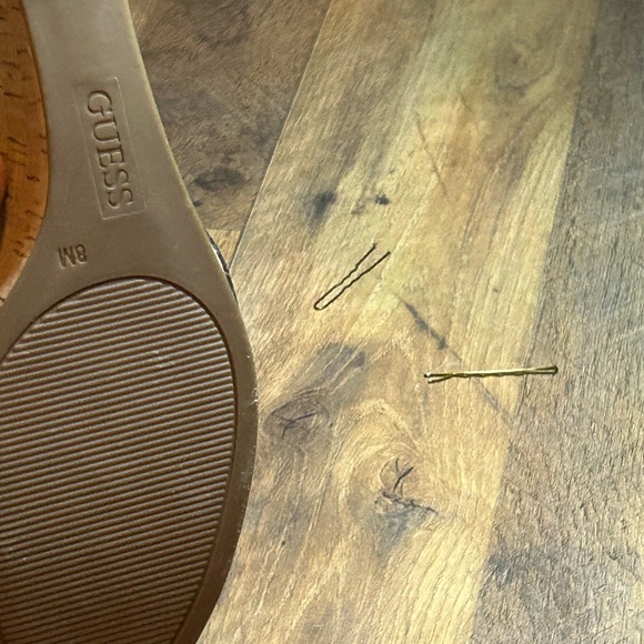 Womens Guess Jess Brown wedge platform Sandals New size 8 - Picture 7 of 12